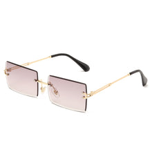 Fashion Rectangle Sunglasses Women  Rimless Square Sun Glasses