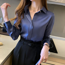 Silk  Shirt Long Sleeve Fashion Woman Blouses