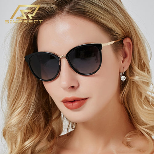 SIMPRECT Oversized Sunglasses Women 2022 Retro Round Sun Glasses Vintage Luxury Brand Design