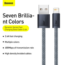 Baseus USB Cable for iPhone 14 13 Pro Max Fast Charging USB Cable for iPhone 12 mini pro max Data USB 2.4A Cable