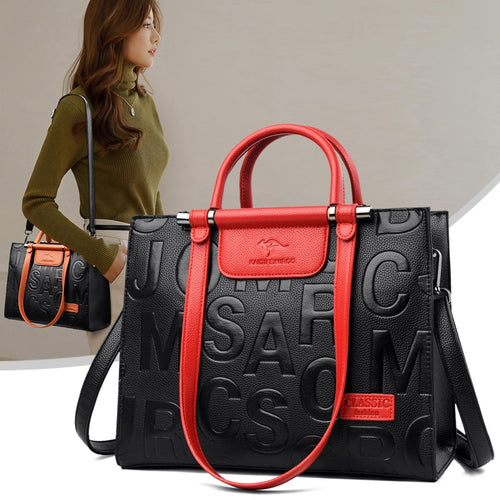 Brand Luxury Designer Shoulder Bags 2023 New Women's Large Capacity Vintage Tote Bags Women's Soft Leather Messenger Handbags