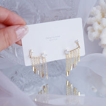 Luxury Plated 14K Real Gold Leaves Earring Delicate Micro Inlaid Cubic Zircon CZ Stud Earrings