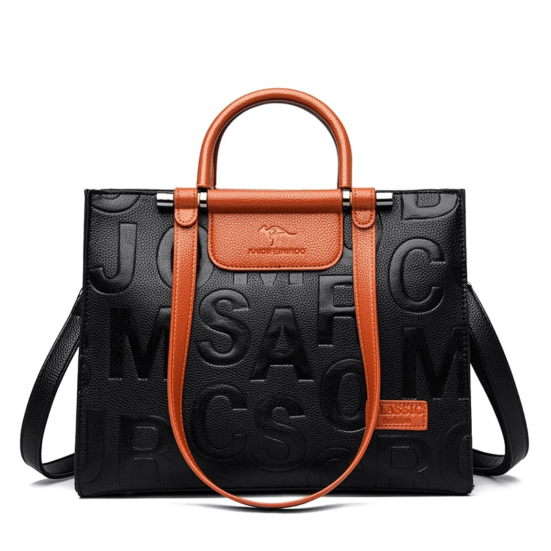 Brand Luxury Designer Shoulder Bags 2023 New Women's Large Capacity Vintage Tote Bags Women's Soft Leather Messenger Handbags