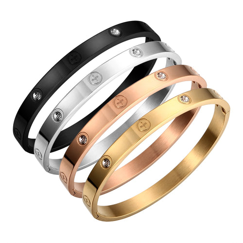 MSX Fashion  Ladies Armband Stainless Steel Cuff Bangles For Women