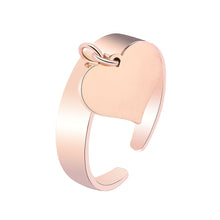 Stainless Steel Rings for Women Female Gold Silvery Heart Charm