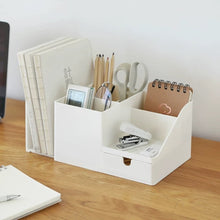 Sharkbang ABS Desk Office Organizer Storage Holder Desktop Pencil Pen Sundries Badge Box Stationery Office School Supplies