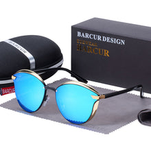 BARCUR Luxury Polarized Sunglasses Women Round Sun Glassess Ladies Lunette De Soleil Femme