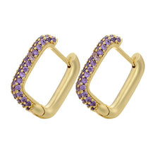 Hoop earrings  crystal  Fashion jewelry