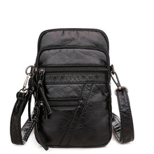 Vintage Soft Washed Pu Leather Shoulder Bag Multiple Pocket Mini Crossbody Bag