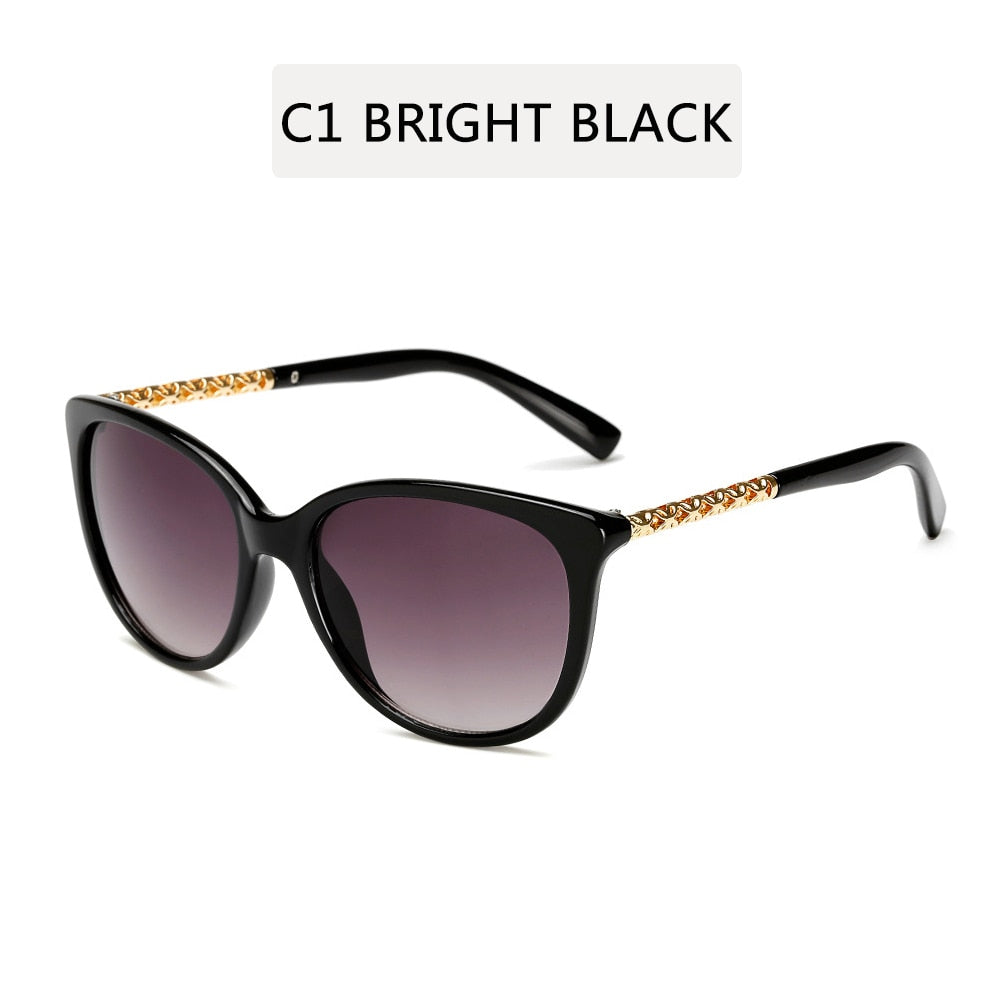 New Vintage Brand Design Ladies Cat Eye Sunglasses Women  Frame Luxury Sun Glasses For Female  UV400