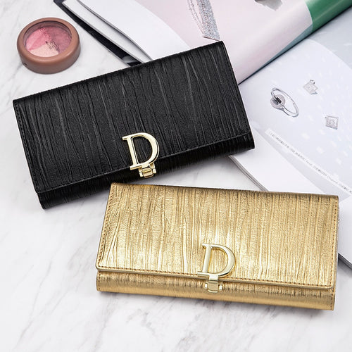 New Design Women Wallets Fashion Long Phone Purse Luxury Genuine Leather Wallet Cartera de mujer