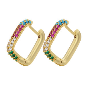 Hoop earrings  crystal  Fashion jewelry