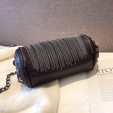 Gykaeo Luxury Handbags Women Bags Designer Punk Style Chains Shoulder Bag Ladies Small Rivet Tassel Cross Body Bag Sac A Main
