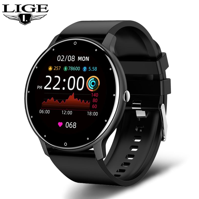 LIGE 2022 Fashion Smart Watch Ladies Heart Rate Blood Pressure Multifunctional Sport Watch Men Woman Waterproof Smartwatch Women