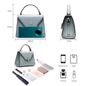 DN Genuine Leather Top Handle Handbags for Women Brand Designer Ladies Luxury Shoulder Crossbody Bags Fashion Purse