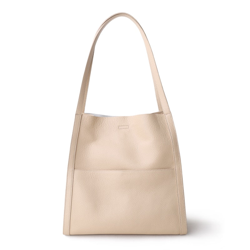 New Women Bag Female Luxury Shoulder Bags Lady Soft 100% Cowhide Genuine Leather Niche Design Tote Bucket Handbag