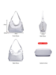 New Fashion Brand Real Genuine Leather Tassel Women&#39;s Handbag Elegant Ladies Hobo Crossbody Shoulder Bags Bucket Shopper