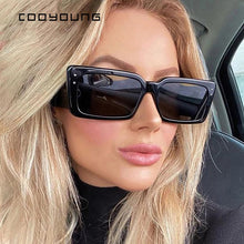 COOYOUNG Fashion Rectangle Women Sunglasses Trendy Shades For Ladies Square Sun Glasses Female UV400 2022 New Style