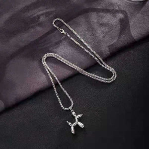 Hot Selling Balloon Dog Necklace Lovers Pendant Chain Titanium Steel Chain Matching