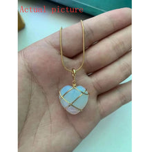 Opal Heart Necklace Diamond Castle Necklace
