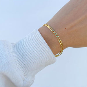 Gold Color Bracelet Stainless Steel Twist  Chain Bracelet