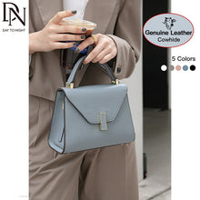 DN Genuine Leather Top Handle Handbags for Women Brand Designer Ladies Luxury Shoulder Crossbody Bags Fashion Purse