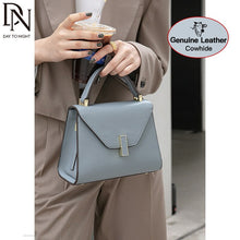 DN Genuine Leather Top Handle Handbags for Women Brand Designer Ladies Luxury Shoulder Crossbody Bags Fashion Purse