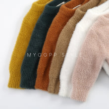 HoneyCherry Girl&#39;s Sweaters Winter Wear New Imitation Mink Jacket Sweater Baby Warm Sweaters