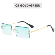 Retro Sunglasses Women Brand Designer Frameless Eyeglasses